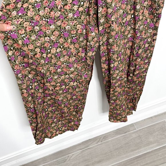 Jamie Brooke Wide-Leg Floral Print Vest Jumpsuit Vintage 90s Women’s Size M - Picture 16 of 16